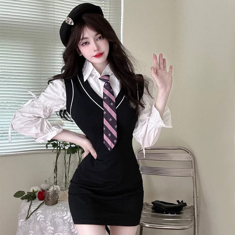 Bodycon school uniform dress