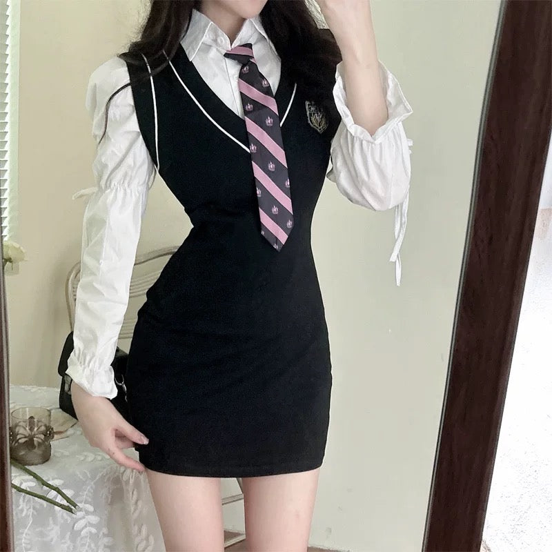 Bodycon school uniform dress