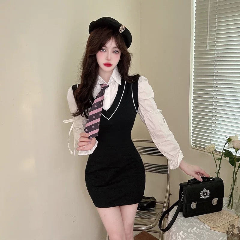Bodycon school uniform dress