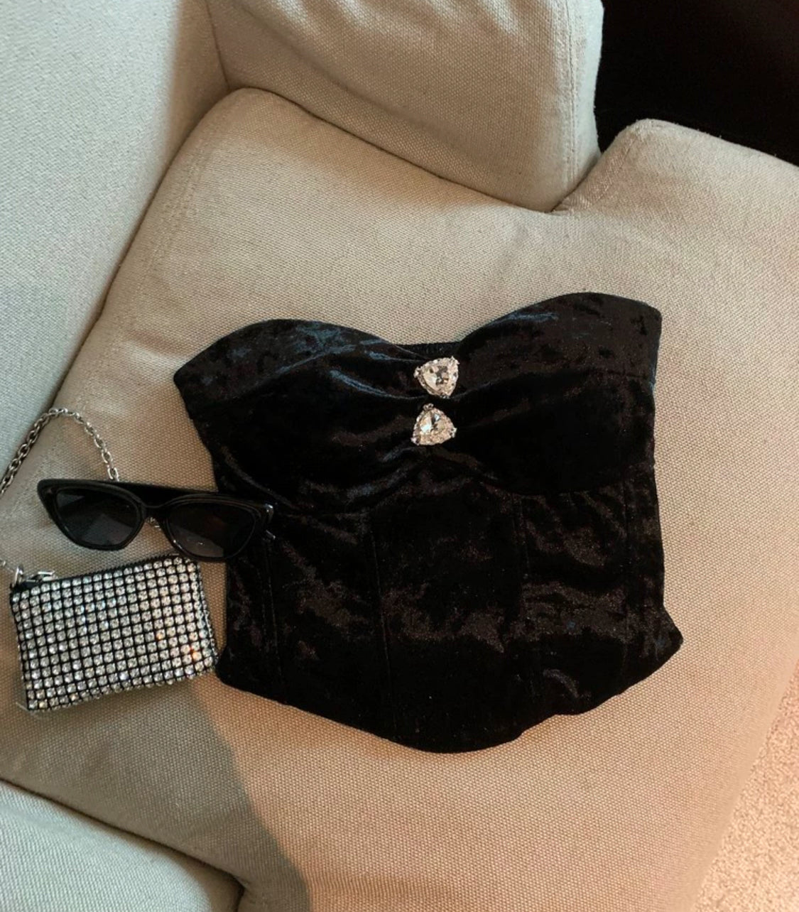 Fancy top black