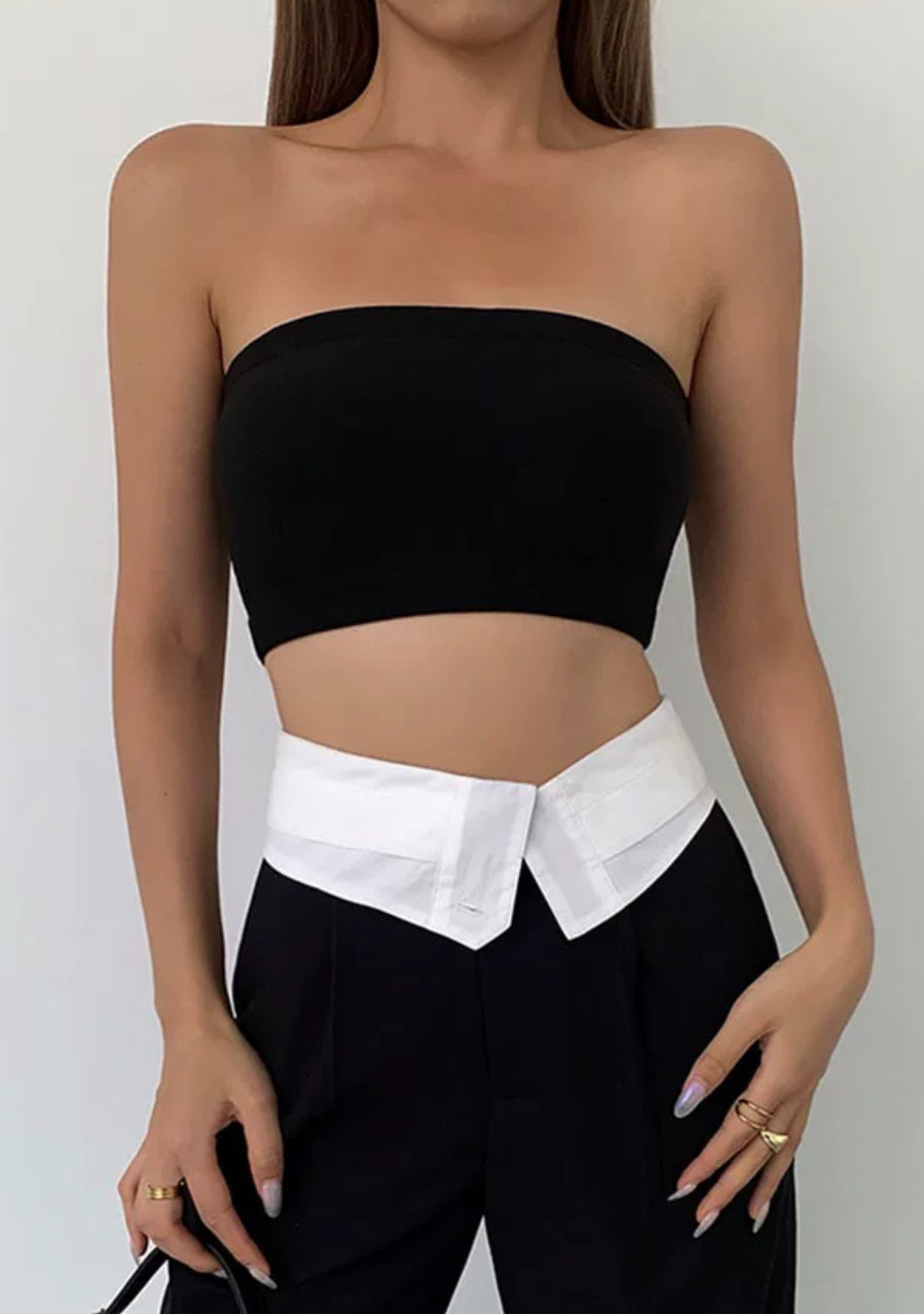 Bandeau top black