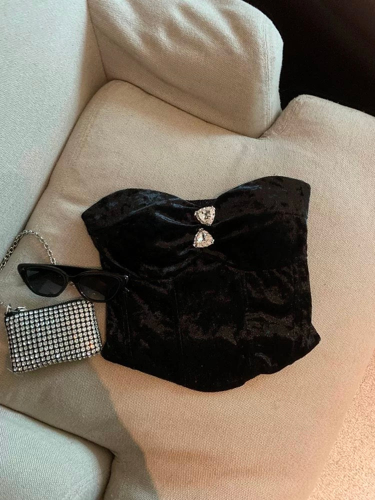 Fancy top black