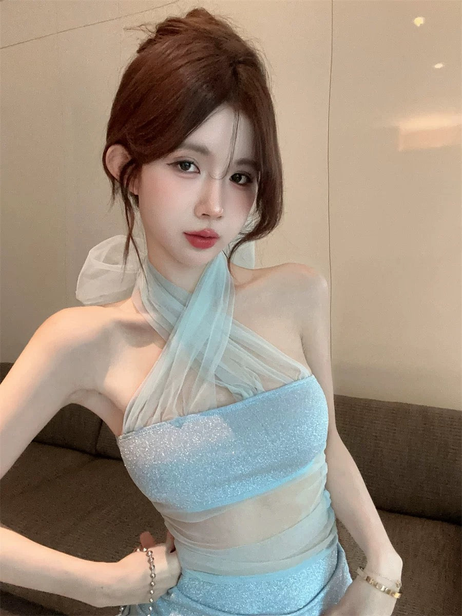 Light blue sparkly dress
