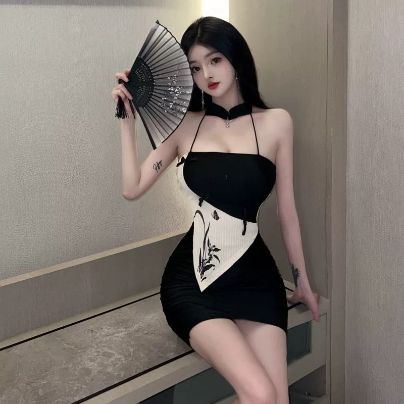 Chinese style mini dress
