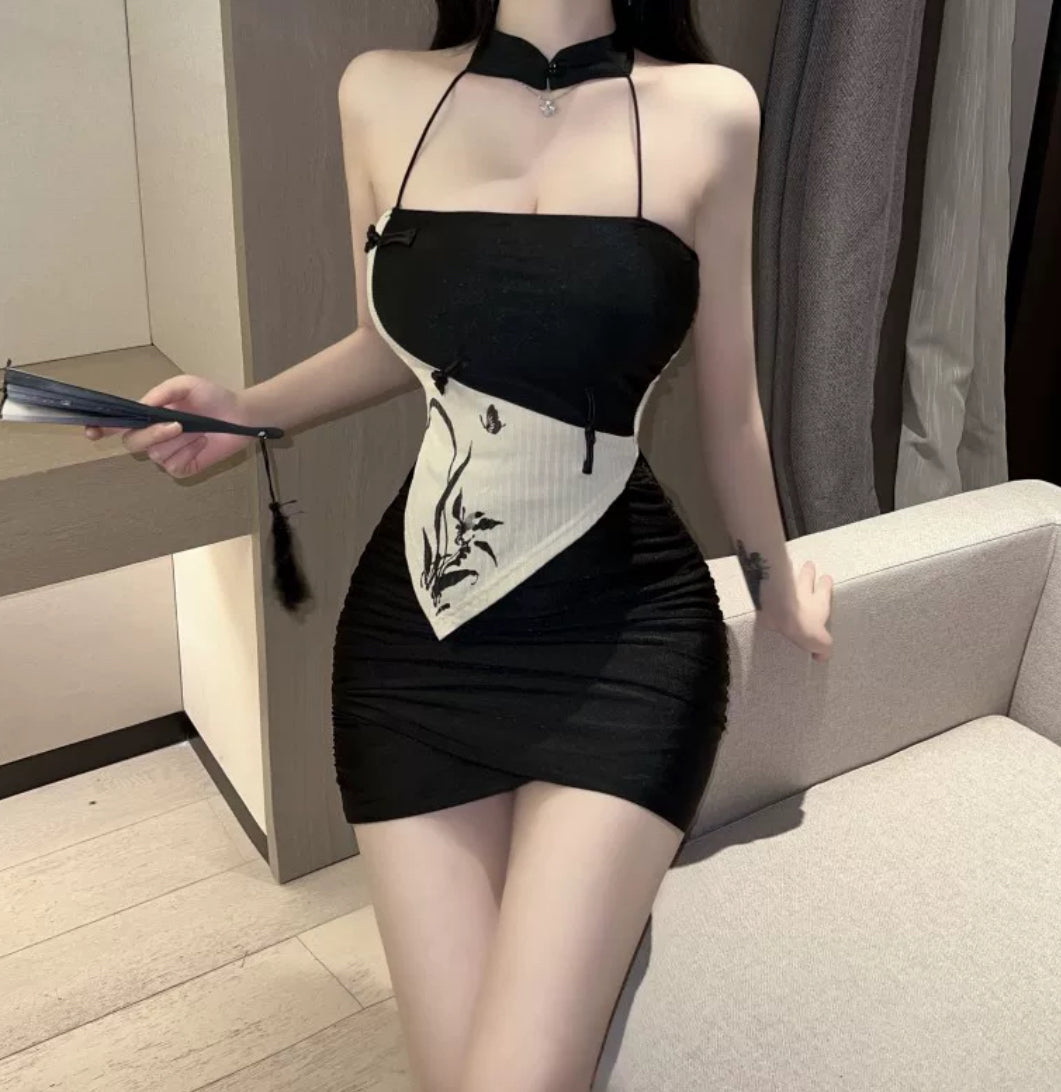 Chinese style mini dress